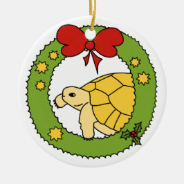 Kerstavond van de Griekse Golden Keramisch Ornament