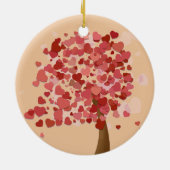 Kerstavond van de Harten Keramisch Ornament (Achterkant)