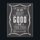 Kerstavond van de kerstman van Chalkboard Feestdagenkaart<br><div class="desc">Grappig Briefkaart voor kerstmis,  je hebt de Goede Lijst van de Kerstman gemaakt</div>