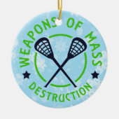 Kerstavond van de vernietiging van lacrosse wapens keramisch ornament (Voorkant)