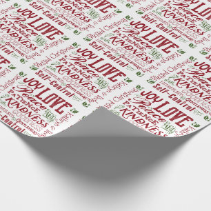 Kerstavond van het Gedistilleerde Rode Groen Cadeaupapier