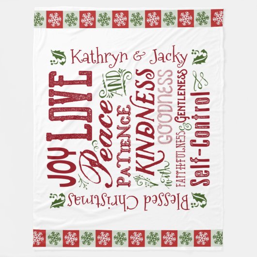 Kerstavond van het Gedistilleerde Rode Groen Fleece Deken (Voorkant)