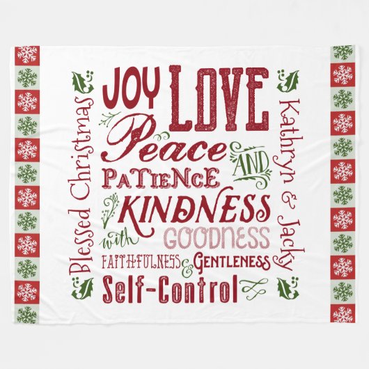 Kerstavond van het Gedistilleerde Rode Groen Fleece Deken (Voorkant (Horizontaal))