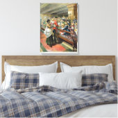Kerstavond van kinderen in Zee Canvas Afdruk (Insitu (Slaapkamer))
