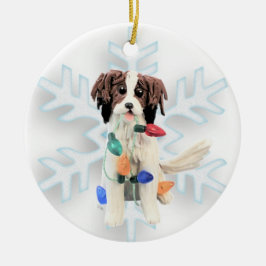Kerstavond van Kooikerhondje Keramisch Ornament