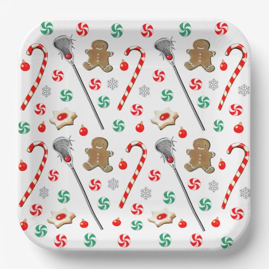 Kerstavond van Lacrosse Papieren Bordje (Voorkant)