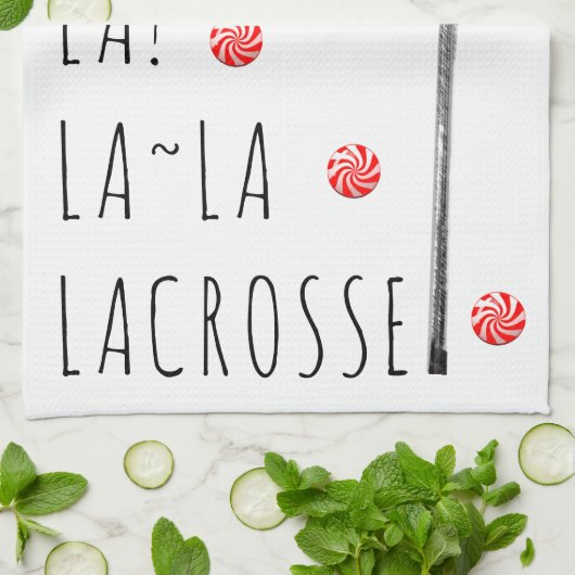 Kerstavond van Lacrosse Theedoek (Gevouwen)