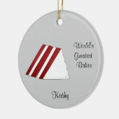 Kerstavond van Red Velvet Cake Keramisch Ornament (Links)