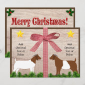 Kerstavond van Rustic Boer Feestdagenkaart (Voorkant / Achterkant)