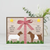 Kerstavond van Rustic Boer Feestdagenkaart (Staand voorkant)