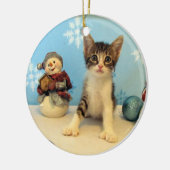 Kerstavond van Taromina (Kat/Keuten) Keramisch Ornament (Links)