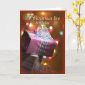 Kerstavond Verjaardag Cadeau Kaart (Gele Bloem)