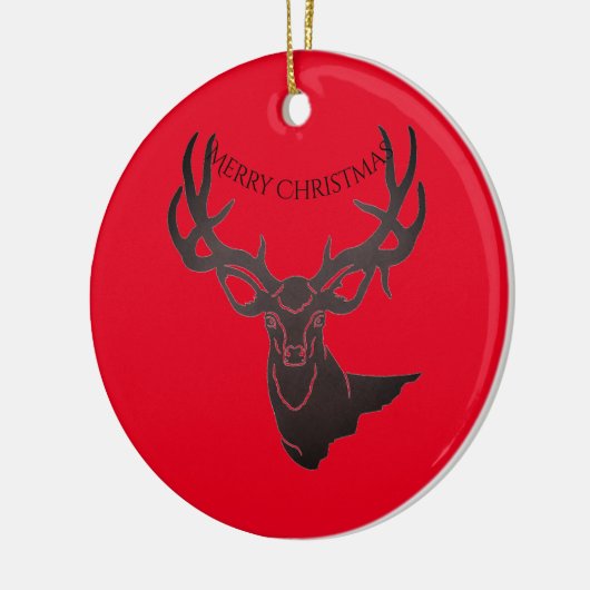 Kerstavond-versierige keramische ornament-Deer Keramisch Ornament (Links)