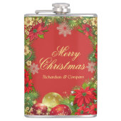 kerstavond voor bedrijven heupfles (Voorkant)