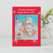 Kerstavond voor een vriend. feestdagenkaart (Staand voorkant)