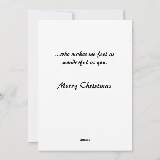 Kerstavond voor een vriend. feestdagenkaart (Achterkant)