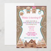 Kerstavond voor Gingerbrood. Uitnodigen Kaart (Voorkant / Achterkant)