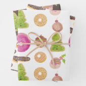 Kerstavond Watergekleurde bakkerij Whimisical Inpakpapier Vel (In situ)