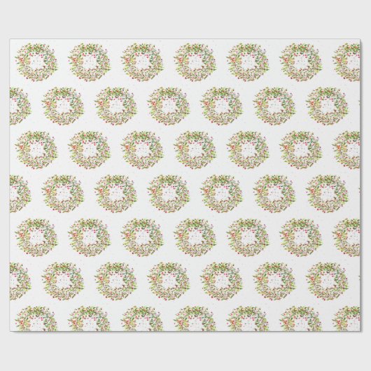 Kerstavond waterverf elegance trendy cadeaupapier (Vlak)