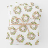 Kerstavond waterverf elegance trendy inpakpapier vel (In situ)