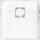 Kerstavond waterverf heilig in bessen en vijgen vierkante sticker (Tas)