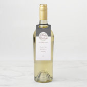 Kerstavond waterverf met zwarte houtskool flessenhanger (Op fles)