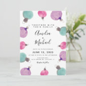 Kerstavond Waterverf Ornamenten bruiloft Kaart (Staand voorkant)