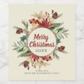  kerstavond wijn etiket (Enkel label)