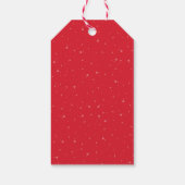 Kerstavond Winter Birch Tree Red Kardinaal Cadeaulabel (Achterkant)