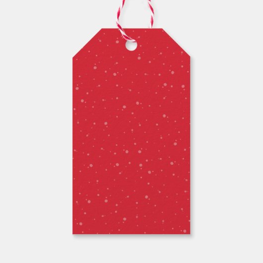 Kerstavond Winter Birch Tree Red Kardinaal Cadeaulabel (Achterkant)