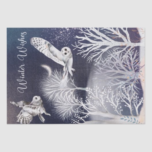 Kerstavond Winter Eigenaars Tissuepapier (Voorkant)