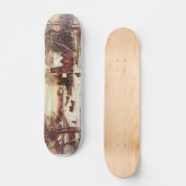Kerstavond Winter Scene skateboard (Voorkant)