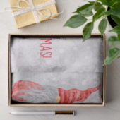 Kerstavond zegt vrolijk kerstfeest. tissuepapier (Geschenk)