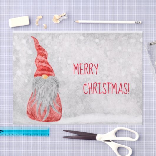 Kerstavond zegt vrolijk kerstfeest. tissuepapier (Craft)