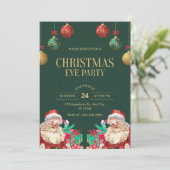 Kerstavondfeest Uitnodiging (Staand voorkant)