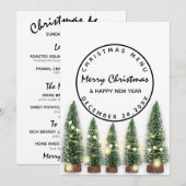 Kerstavondieetmenu Winter Menu Lichtgroen Wit (Voorkant / Achterkant)