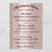 Kerstavondienst Wintermenu Lichtgroene Roos Menu (Achterkant)