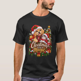 Kerstavondmagie – Schattige hond en kat Kerstmis T-shirt