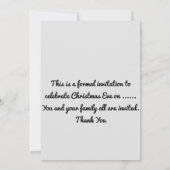 Kerstavondviering Kaart (Achterkant)