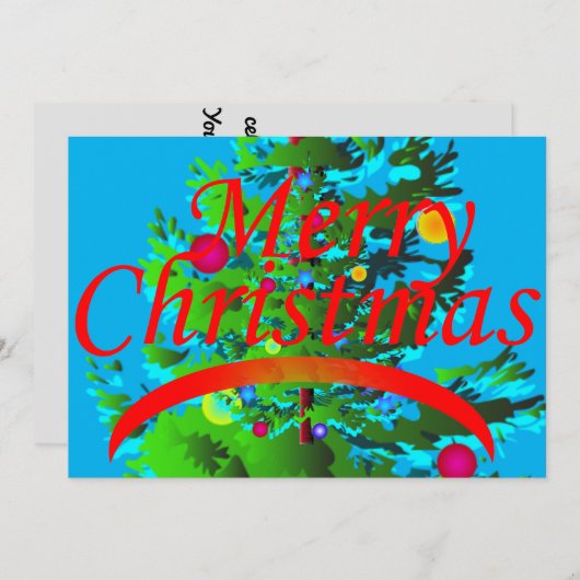 Kerstavondviering Kaart (Voorkant / Achterkant)