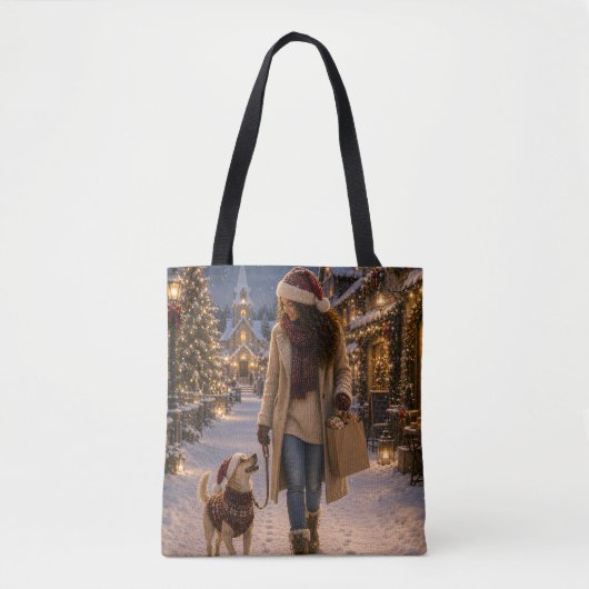 Kerstavondwandeling met Lina Tote Bag (Voorkant)