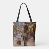 Kerstavondwandeling met Lina Tote Bag (Achterkant)