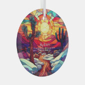 Kerstavontuur Joshua Tree California Hike Glas Ornament (Voorkant Rechts)