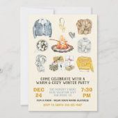 Kerstavuur van de winterpartij Warm en Cozy Kaart (Voorkant)