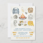 Kerstavuur van de winterpartij Warm en Cozy Kaart (Voorkant)