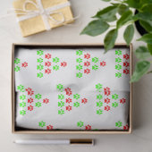 Kerstawstaafboommodel groen rood tissuepapier (Geschenk)