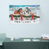 Kerstaxe Bay Buckskin Dapple Gray Horses Spandoek (Beurs)