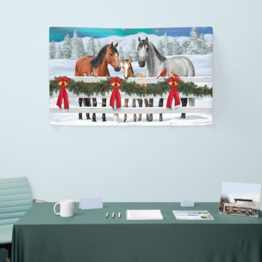 Kerstaxe Bay Buckskin Dapple Gray Horses Spandoek (Beurs)