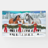 Kerstaxe Bay Buckskin Dapple Gray Horses Spandoek (Horizontaal)