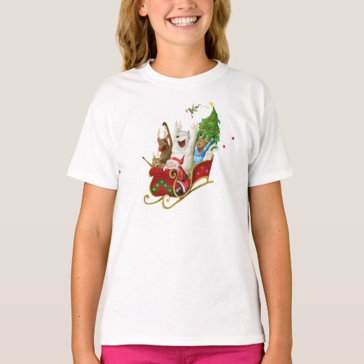 Kerstaxe, grappige digitale tekening t-shirt (Voorkant)